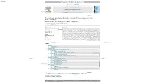 Privacy issues in intrusion detection systems: A taxonomy, survey and future directions